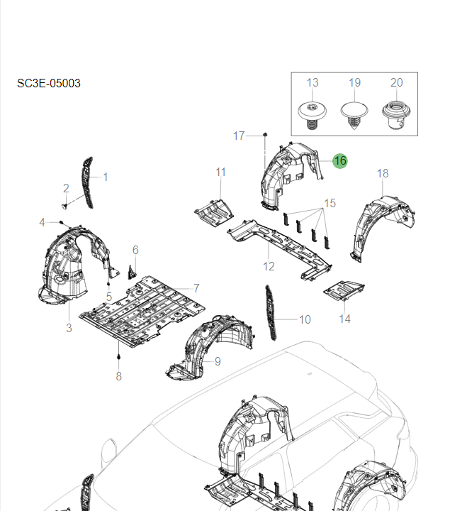 SC3E-05003 mudguard